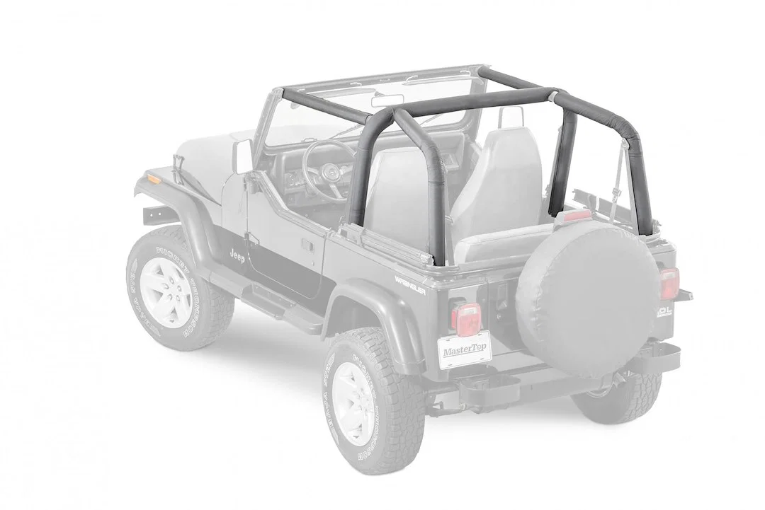 12203115 – MASTERTOP Roll Bar Cover, Black Denim Fabric With Padding - view 3